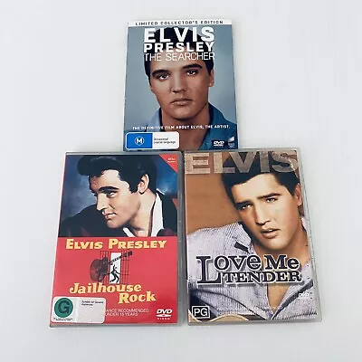 Elvis Presley DVD Songs X3 The Searcher Jailhouse Rock Love Me Tender • $35