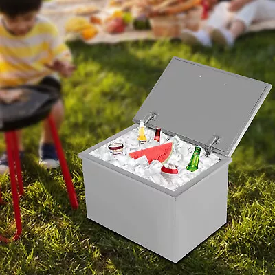 Drop In Ice Chest Bin Wine Chiller Cooler With Cover Home Kitchen 20''x14''x13'' • $188