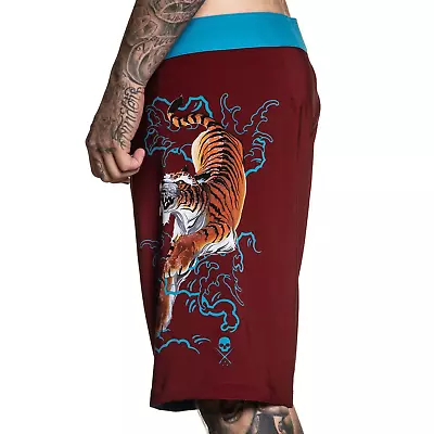 Sullen Art Collective Noonan Tiger Board Shorts MMA UFC Tattoo Clothing • £55.76