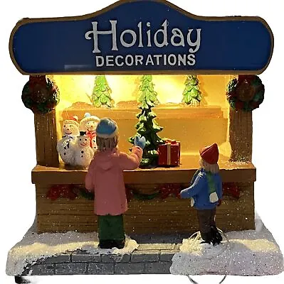 Christmas Village LED Lighted Holiday Table Decorations Shop Street Vendor • $18.95