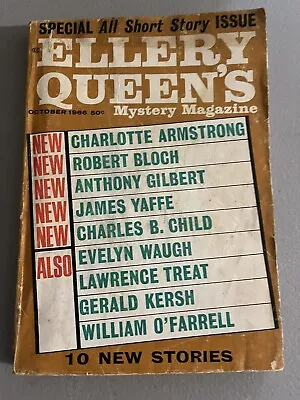 Ellery Queen's Mystery Magazine 1966 October Vintage All Short Stories Issue • $11