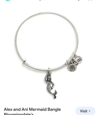 Alex  & Ani Silver   Mermaid    Seashell  Charm Bangle Bracelet  🌞 • $2.99