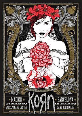 Korn  Concert Poster  Tour 12  X 18  Free Shipping • $22.13
