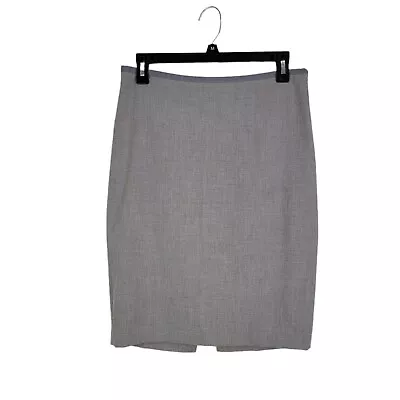 The Limited Collection Skirt Womens 2 Gray Pencil Straight High Waist Flat Front • $8.99