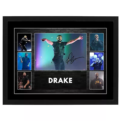 Drake Framed Photo Collage Eminem Mac Miller Kanye Kendrick Lamar • $79