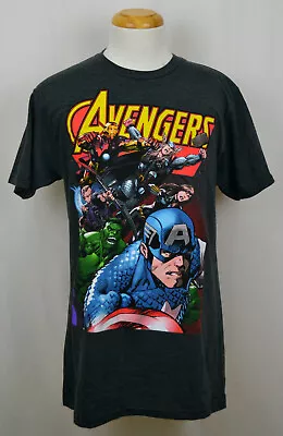 The Avengers T-Shirt Marvel Comics Superhero Battle Rushing Graphic Tee Gray NWT • $14.99