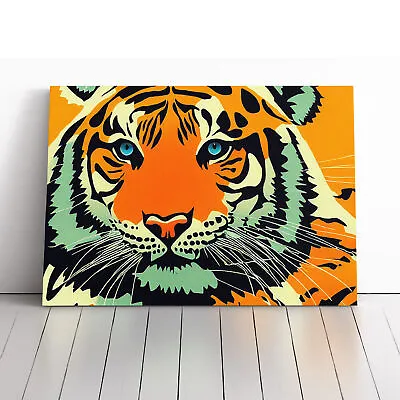 Modern Tiger Art Abstract Canvas Wall Art Print Framed Picture Decor Living Room • £29.95