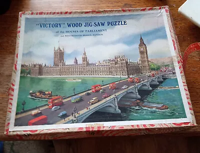 VICTORY WOODEN Jigsaw Puzzle  The Houses Of Parliment  125pc Complete • $26.95