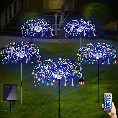 $19.59 • Buy 4PCS Solar Firework Light LED Sparkles Pathway Lawn Outdoor Garden Stake Lights