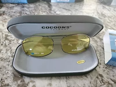 COCOONS Gunmetal/Lemon Polarized Sunglasses Clip-on RC5-50 Uv400 L448L • $71.78