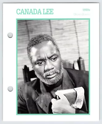 CANADA LEE 5.75 X7  Movie Star Card Photo On Front / Info On Back M534 • $2