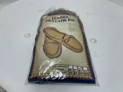 Leather Moccasin Kit Size 8/9 M Golden Tan • $30.99