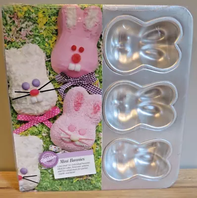 Wilton Mini Bunnies Cake Pan 6 Cavity Mold Muffin Cakelet Easter Bunny Rabbit  • $11.72