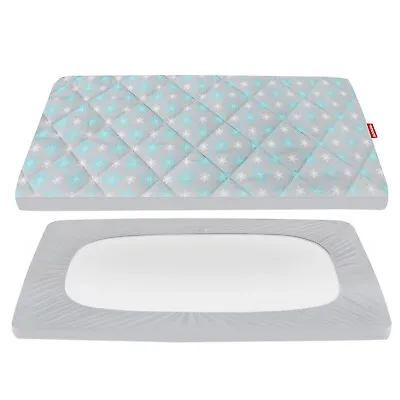 Pack N Play Mattress Pad Cover Printed Mini Crib Quilted Playpen Pad 39 ×27  • $16.99