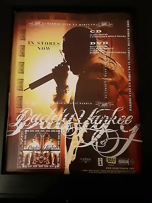 Daddy Yankee Barrio Fino En Directo Rare Original Promo Poster Ad Framed! • $60