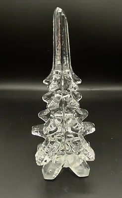 $23.99 • Buy Vintage Art Glass Christmas Tree Clear  6   Crystal Clear