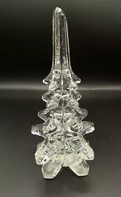 $23.99 • Buy Vintage Art Glass Christmas Tree Clear  6   Crystal Clear