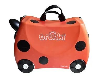 Trunki Harley Red LadyBird/LadyBug Kids  Ride On Suit Case  (No Strap Or Key) . • £14