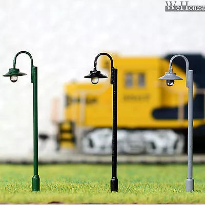 £5.99 • Buy 10 X OO / HO Gauge Led Street Lights Model Train Lamps Railway Lamp Posts #612