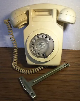 Vintage Retro Ivory Cream Wall Hanging Rotary Telephone 741 GNA 77/2 Needs Wires • £19.99