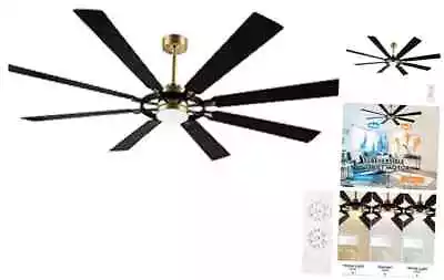 80  Ceiling Fan With Lights And Remote 80  (LED Light / 3 Downrods) Gold+Black • $486.31