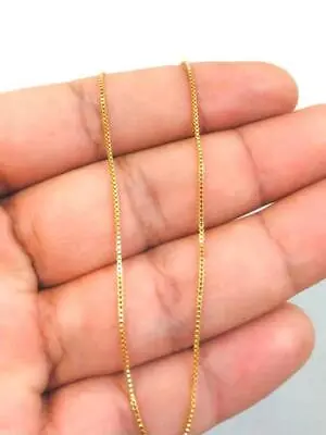 18K Gold Filled BOX LINK NECKLACE 20  Chain For Men Nice Gift For Mens/Womens. • $11.99