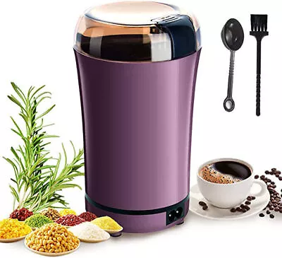 400W Electric Coffee Grinder Grinding Milling Bean-Nut-Spice Matte Blade Blender • £12.96