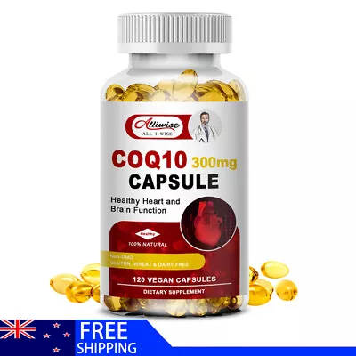 300mg COQ 10 Coenzyme-Q10 Supplement 120 Capsules Cardiovascular Heart Health • $22.99