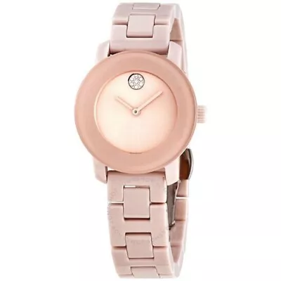 $199.95 • Buy Movado Bold SWISS Quartz Pink Dial Ceramic Ladies Watch 3600615
