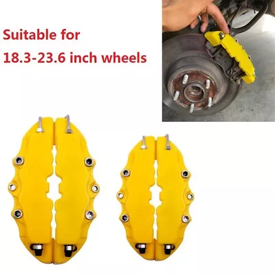 $39.88 • Buy 4x Yellow 3D Style Front & Rear Car Disc Brake Caliper Cover Parts Accessories