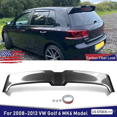 For 2008-2013 VW Golf 6 MK6 Rear Roof Spoiler Lip Wing OTG Style Carbon Look ABS • $119.98