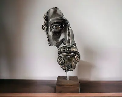 Marcus Aurelius Roman Emperor Stoic Philosopher Half Face Sculpture Handmade • $139.90