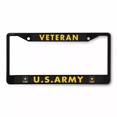 Metal License Plate Frame Vinyl Insert Veteran U.S. Army Logo Military B • $17.99