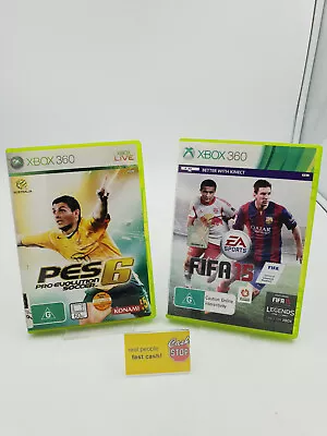 Fifa 15 & Pro Evolution Soccer PES 6 Xbox 360 Games Bundle • $6