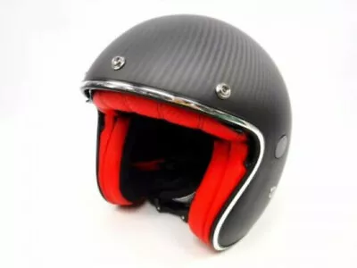 MOTORCYCLE GUZZI XS 606950M01CB Helmet Jet Cashi Carbon /xs • $239.08