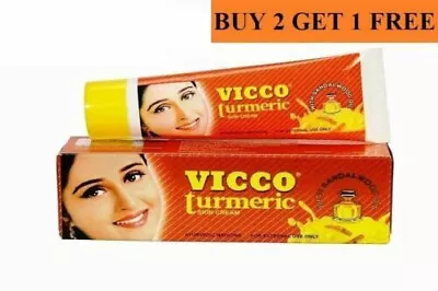 Buy 2 Get 1 Free Vicco Turmeric Cream Herbal Fairness Cream Best Cream 15g • $7.71