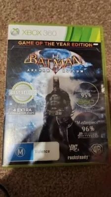 Batman Arkham Asylum Game Of The Year Edition Xbox 360 2010 Action-Adventure • $7