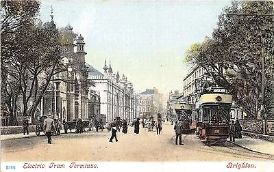£5.64 • Buy POSTCARD    SUSSEX    BRIGHTON    Electric  Tram  Terminus