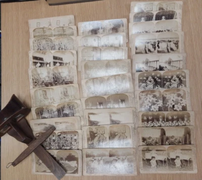 £75 • Buy Antique Underwood Perfecscope Stereoscope 1883 New York U.S.A. 3D Viewer+44 Card