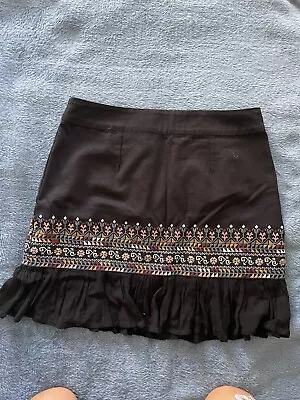 Tigerlily 12 Embroidered Black Skirt • $40