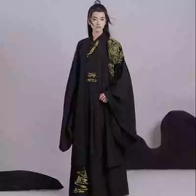 Men Chinese Traditional Cosplay Costume Ancient Hanfu Sets Halloween Cos Costume • £93.80