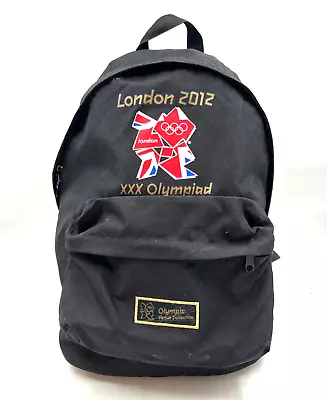 London 2012 Olympics Backpack Black 44cm T2750 D126 • £12.99