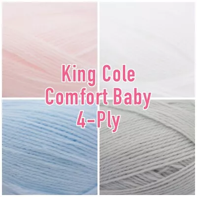 King Cole Baby Comfort 4ply Acrylic Knitting Wool Yarn 100g • £3.55