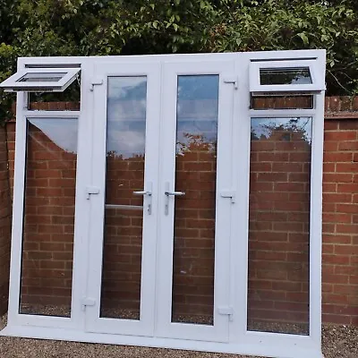 £51 • Buy Exterior External Upvc Double Glazed French Doors & Separate Side Windows