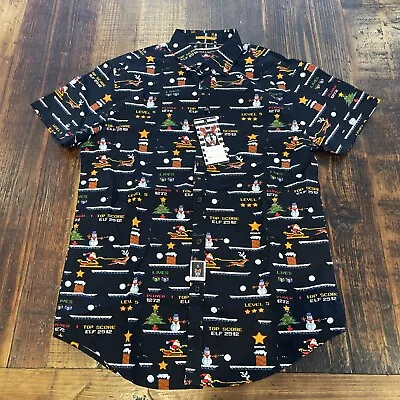 $32 • Buy Denim & Flower Ricky Singh Christmas Nintendo Gaming Holy Joly Shirt NWT S