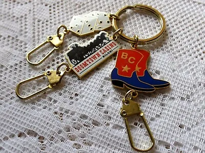 $8.99 • Buy Boomtown Casino - Dice - Cowboy Boots Keychain * Metal *