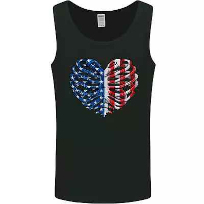 USA Rib Cage American Flag Mens Vest Tank Top • £9.99