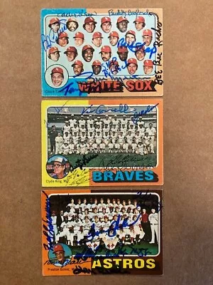 Houston Astros Signed 1973 OPC Team Card(8sig)Doug RaderKen ForschJim Yorketc • $64.78