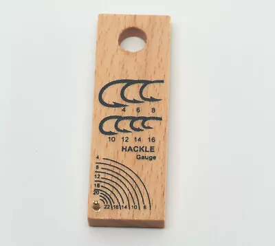 FFS Fly Tying Hackle Gauge And Hook Chart - Solid Wood - COMBINED SHIPPING IN... • $3.99