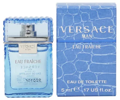 Versace Man Eau Fraiche Eau De Toilette Cologne For Men 5ml Mini Bottle - NEW • $13.89